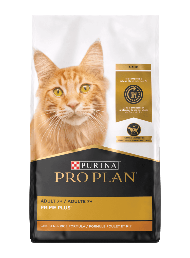 Pro Plan PRIME PLUS Adult 7+ Chicken & Rice Formula Dry Cat Food